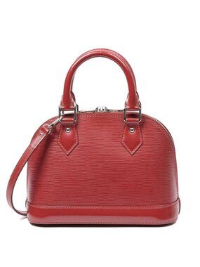 Louis Vuitton Alma Red Epi Handbag